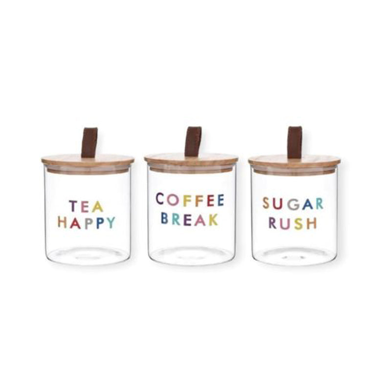 Danny Home 3Pc Storage Jar Airtight Wooden Lid 750Ml
- Clear