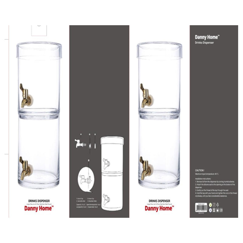 Danny Home Stackable Waterjuice Glass Dispenser Tap
8L - Clear