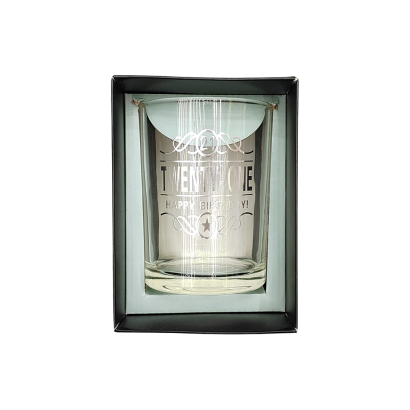 30Th Happy Birthday Themed Glass 410Ml - Gold