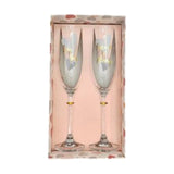 2Pc Love You Foreveralways Celebration Glass 300Ml - Clear