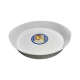 Danny Home Ceramic Round Serving Dish Handle 11.5Inch - White