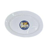 Danny Home Ceramic Oval Serving Platter 14Inch - White