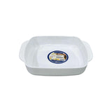 Danny Home Ceramic Serving Dish Rect Handle 11Nch - White