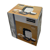 Danny Home 24Pc Dinner Set Rect- (6 Plate+6 Dessert Plate+6 Soup Plate+6 Bowl) - White - Black