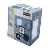 Danny Home 18Pc Dinner Set Rect -
(6 Plate+6 Dessert Plate+6 Soup Plate) - White - Black