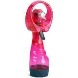 Manual Hand Fan With Sprayer 9.5X7X26.5Cm - Pink