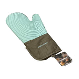 Danny Home SiliconeCotton Thermal Insulation Gloves 34X17.5Cm-Blue&Grey