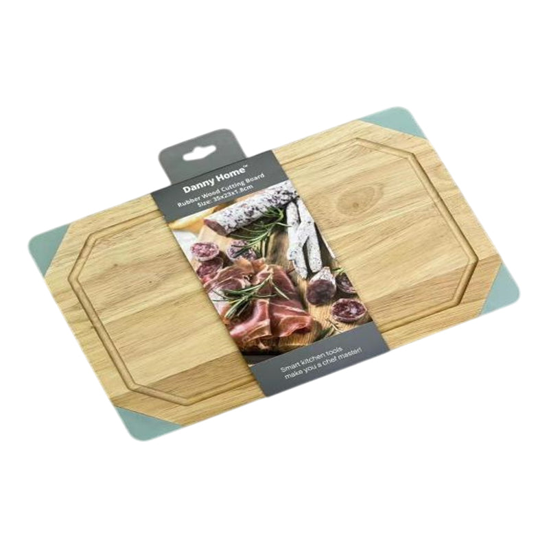 Danny Home Wooden Choping Board With Silicone Edge 35X23X1.8Cm-Wooden