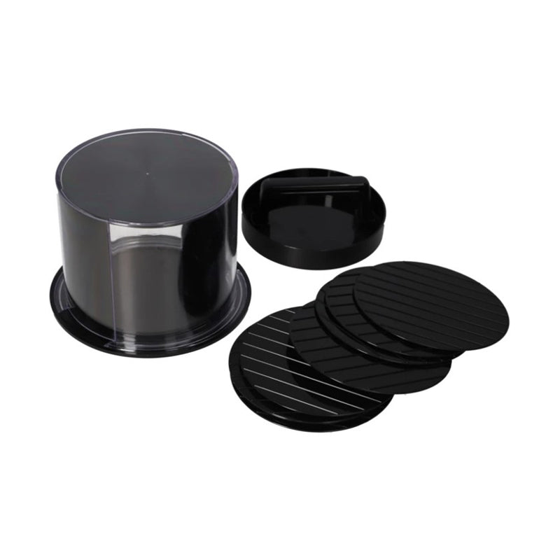 Danny Home 12Pc Plastic Burger Press Tool Set 15X15X11.5Cm-Black