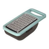 Danny Home Stainless Steel Grater With Plastic Storage Box 13X6X4Cm-Silver&Mint Green