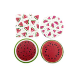 Danny Home 4Pc Porcelain Coaster Set-10Cm -Watermelon Printed Design-Multicolour