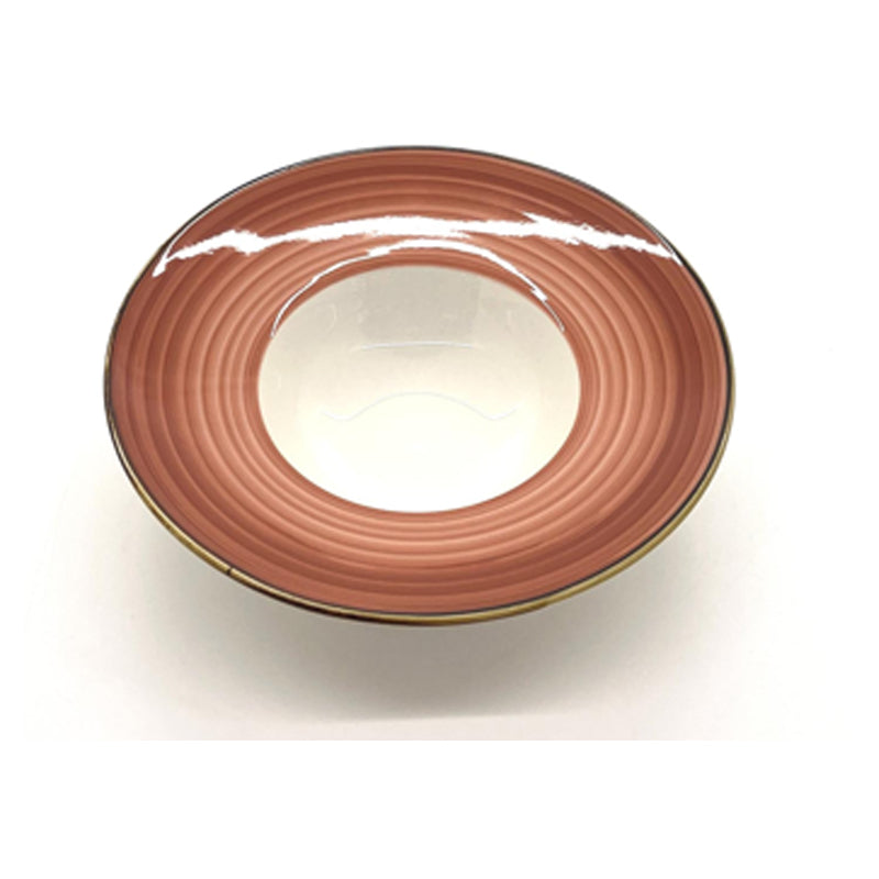 Danny Home Porcelain Round Dinner Plate -24Cm-Brown