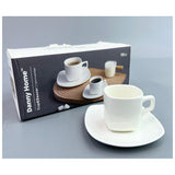 Danny Home 12Pc Porcelain Cup Saucer Set -80Ml -White