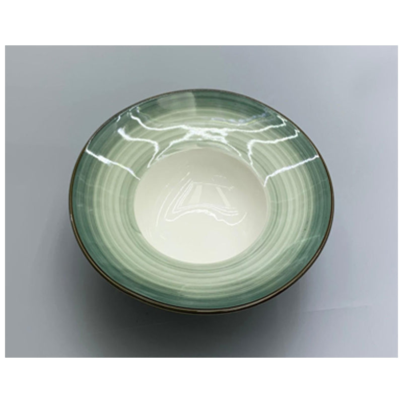Danny Home Porcelain Round Soup Plate-24Cm-Green