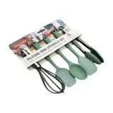 Danny Home 5Pc Silicone Kitchen Utensils Set -20/21/20/20/20Cm-Green