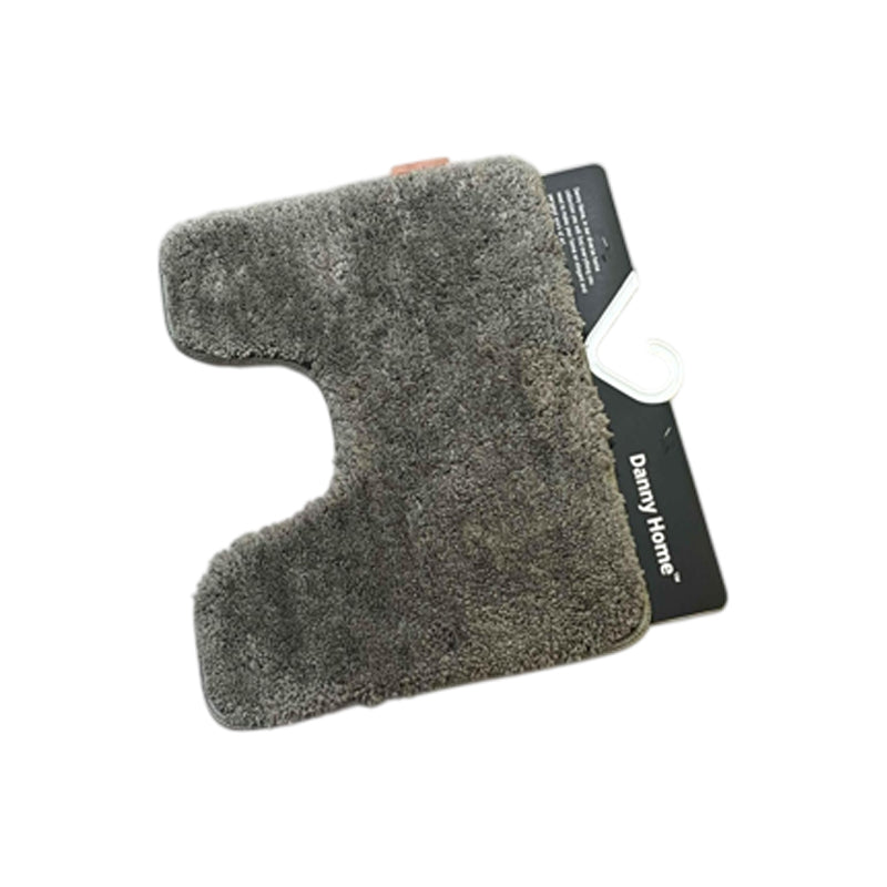 Danny Home U Shaped Shaggy Toilet Mat 40X50Cm-Black