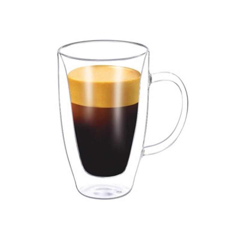 Danny Home Double-Walled Cup 80Ml 2Pcs/Box Unit:Box With Handle 6.5*7Cm-Clear
