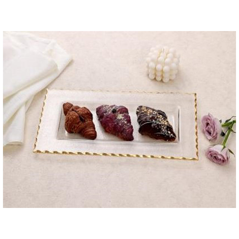 Danny Home Glass Plate 38.5*19.5*2Cm 1Pcs/Color Box Unit:Pcs-Clear