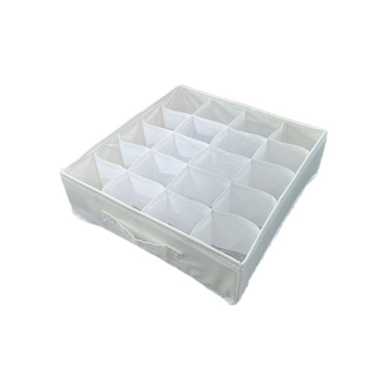 Storage Box 32*32*10Cm 130D Oxford Cloth& Non-Woven Fabric&Pp-White
