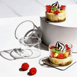 Danny Home 4-Piece Dessert Serving Glass Set – 200 Ml-Clear