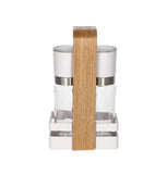 2-Piece Salt & Pepper Grinder Set With Holder-White