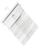 Danny Home Polyester Dining Tablecloth – Striped – 160 × 220 Cm-White