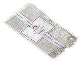 Danny Home 4-Piece Polyester Dining Napkin Set – With Fringe Border – 45 × 45 Cm-Beige