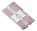 Danny Home 4-Piece Polyester Dining Napkin Set-Fringe Border-45X45Cm-Pink
