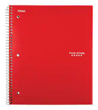 Five Star 1-Subject Spiral Notebooks 100 Sheet Red