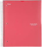 Five Star Five Star 5-Subject Customizable Spiral Notebook Red