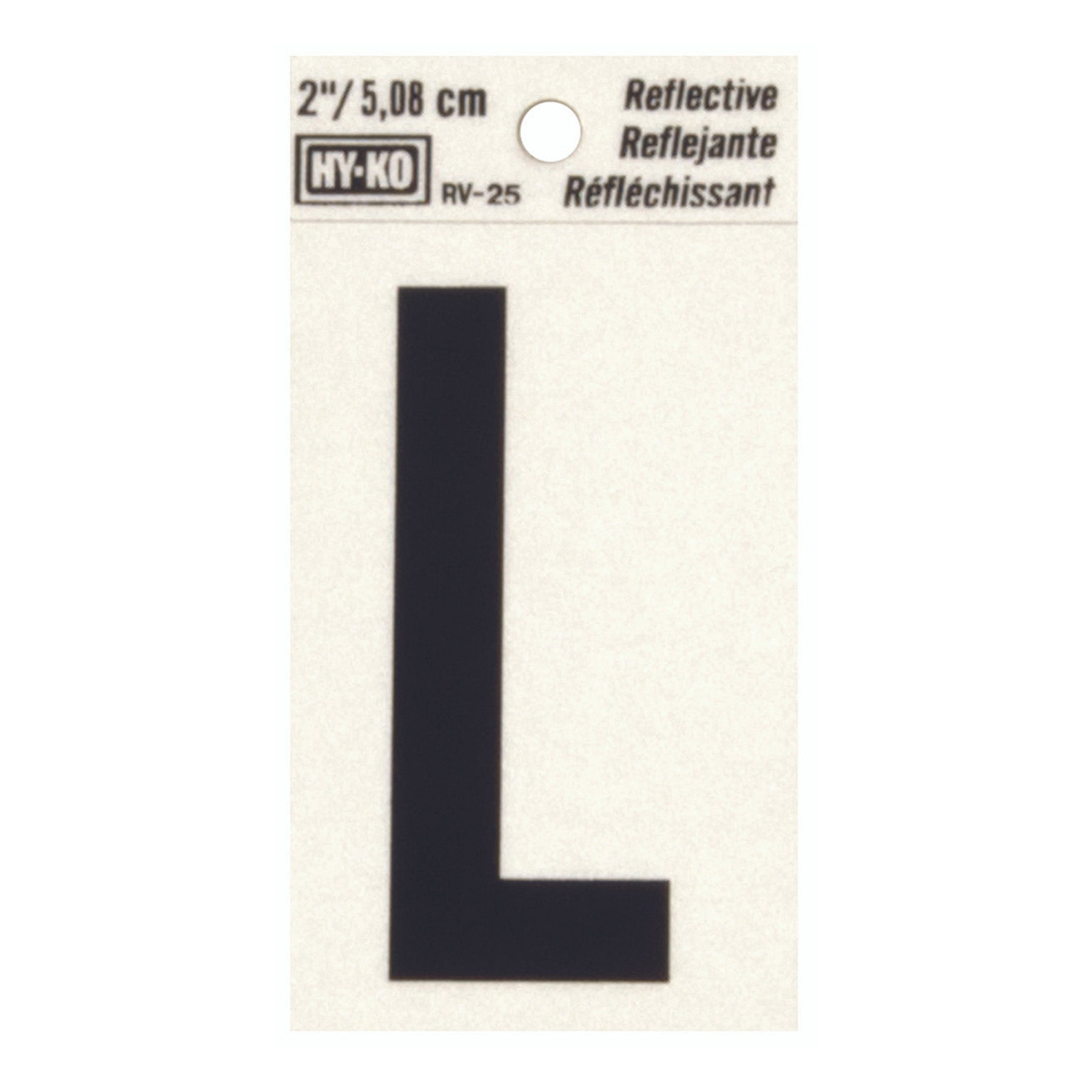 Reflective Black Letter - L