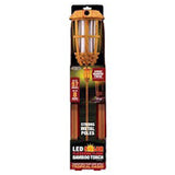Blazing Led Solar Bamboo Torch-Brown