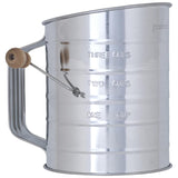 Goodcook Steel Flour Sifter 3 Cup With Crank-Silver