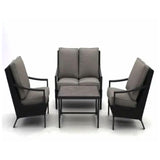 4Pc Fs Willmet Woven Wicker Chat Set - Multicolor