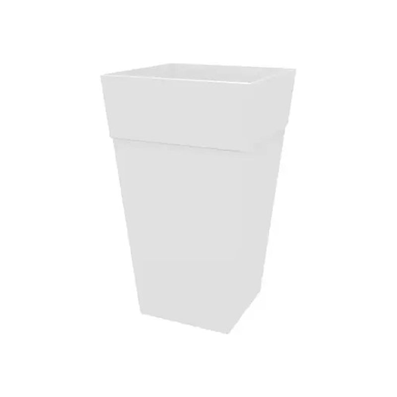 Bloem Tall Finley Square Planter, 25 Inch-White
