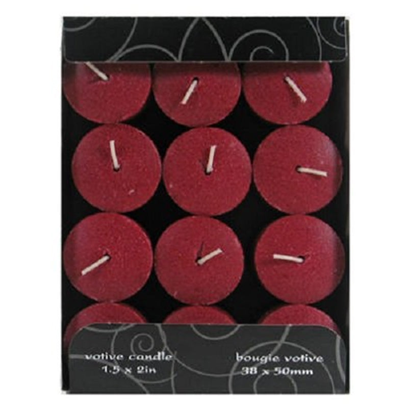 Candle Lite Votive Candle 12 Hour Burn-Dark Red