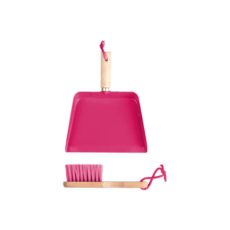 Esschert Design Childrens Dustpan& Brush Set - Pink