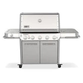 Weber Summit Stainless Steel Lp Gas Grill Fs38, With Sear Zone & Side Burner-Silver