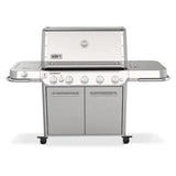 Weber Summit Stainless Steel Lp Gas Grill Fs38, With Sear Zone & Side Burner-Silver