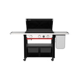 Weber Slate Lp Griddle Grill 30 Inch, With Extended Side Table-Black