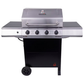 شواية غاز شار-برويل بروبان 4 شعلات بعجلات - أسود