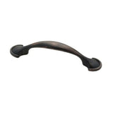 Liberty Hardware 3 Inch Half Pull Handle, 10 Pack, Brass -Black