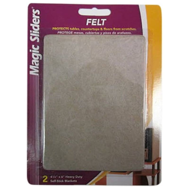 Magic Sliders Self Stick Adhesive Blankets 2Pc 4.5X6"-Grey