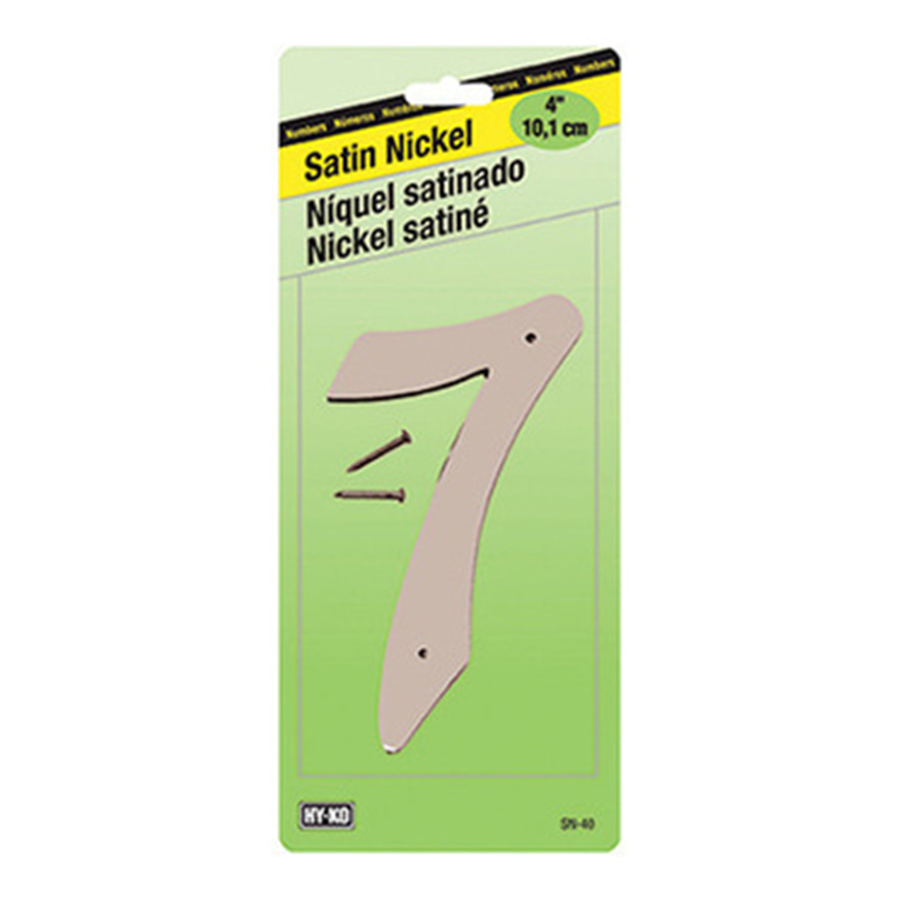 Satin Nickel Zinc Number - 7