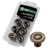 Liberty Ab Rnd Cab Knob 1-1/4" 10Pk-Antique Brass