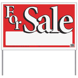 Hy-Ko For Sale Plas Bag Signboard 26X16"-White