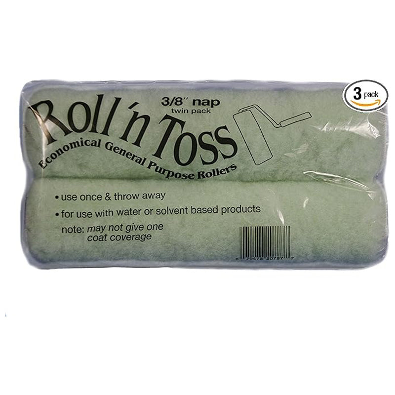 Roll 'N Toss 2Pk Disp Roller Cover 9Ftft-Off-White