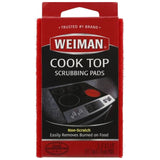 Weiman 3Ct Cook Top Scrub Pads - Black
