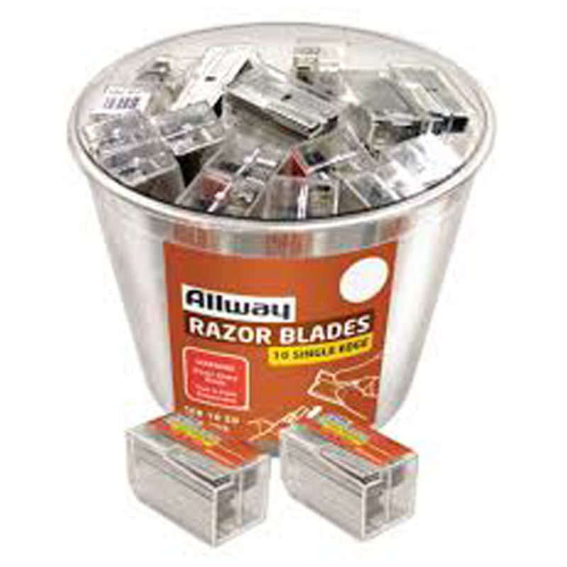 Allway 5Pc Single Edge Razor Blades-Silver