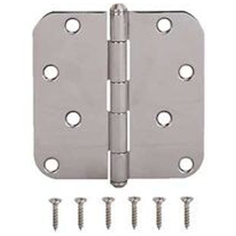 Prosource Door Hinge 4X4 Radius Pol.Ss-Satin Nickel